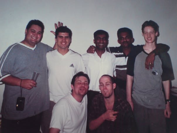 Shawn Budd with fellow players on the circuit in 1999