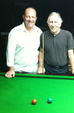 Shawn Budd at the table with Australian cricket legend Ian Chappell